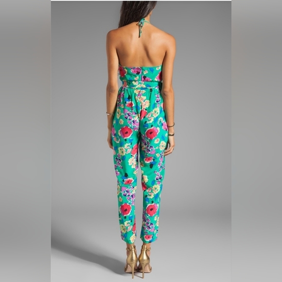 Beautiful Colorful Floral Yumi Kim x Anthropologie Silk Jumpsuit - Picture 10 of 10